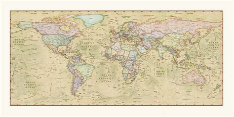 World Decorators Antique Europe Centered Wall Map By Compart Maps