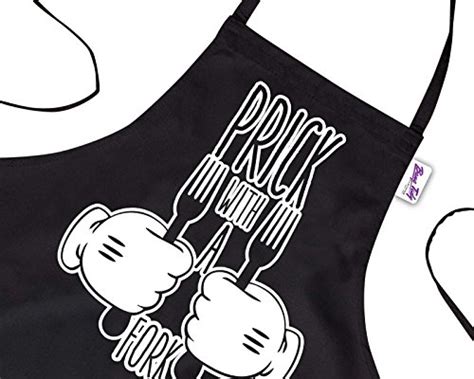 Funny Bbq Apron Novelty Aprons Cooking Ts For Men Prick With A Fork