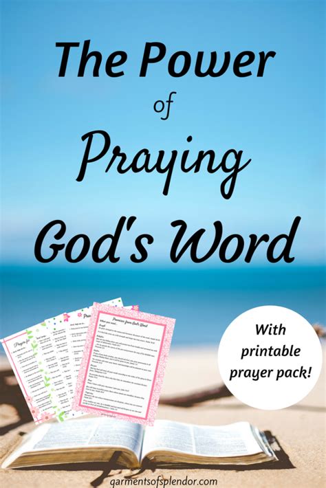 The Power Of Praying Gods Word With Printable Prayer Pack