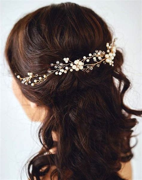 pearls hair vine wedding hairvine bridal hairpiece ivory hair bridal hair ornaments wedding