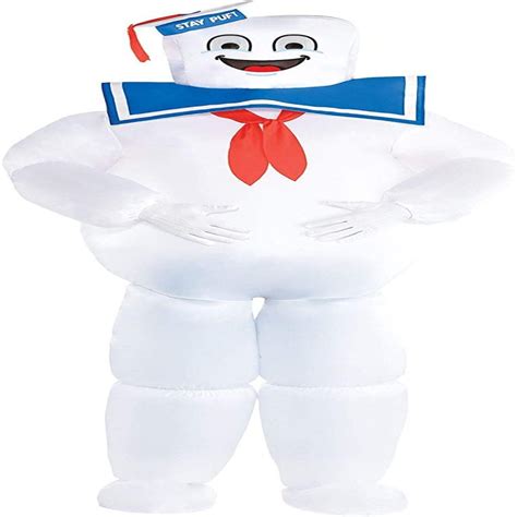 Adult Classic Inflatable Stay Puft Marshmallow Man Costume Plus Size