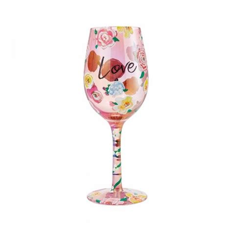 Love Wine Glass Enesco Licensed Tware Wholesale