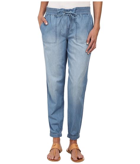 Calvin Klein Jeans Drawstring Denim Pants In Colbalt Blue In Blue Lyst