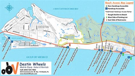 A Destin Beach Access Destin Wheels Rentals In Destin Fl Florida Public Beaches Map