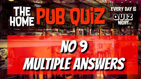 20 Great Pub Quiz Questions On General Knowledge Trivia No9 Bar Trivia