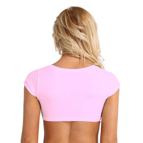 Sexy Womens No Bra Club Cotton Short Sleeve Crop Top T Shirt Summer Tee Blouse Ebay