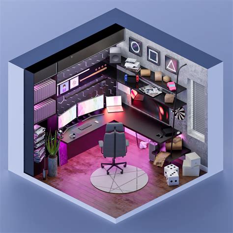 3d Model Gaming Room Toffu Co