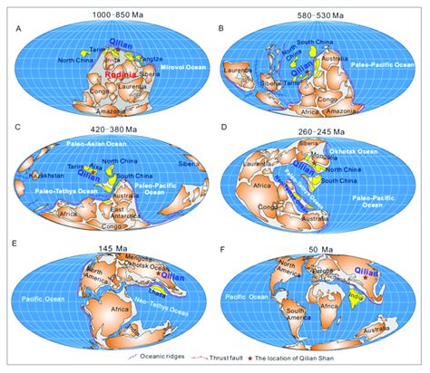 Meso Neoproterozoic And Cenozoic Paleogeographic Maps Modifed From