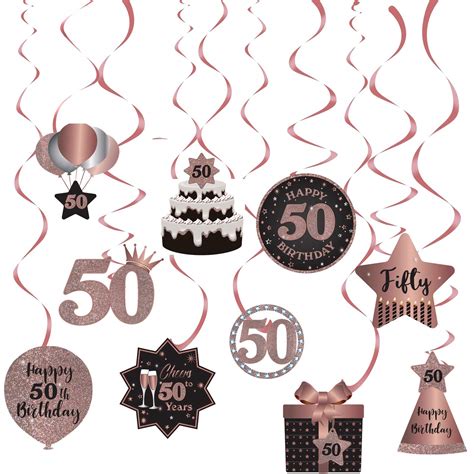 Buy Happy Th Birthday Party Hanging Swirls Streams Ceiling Decorations Foil Hanging Swirls