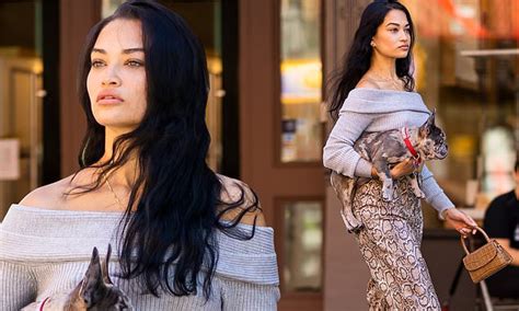 Shanina Shaik Goes Braless And Shows Off Her Endless Legs In Snakeskin