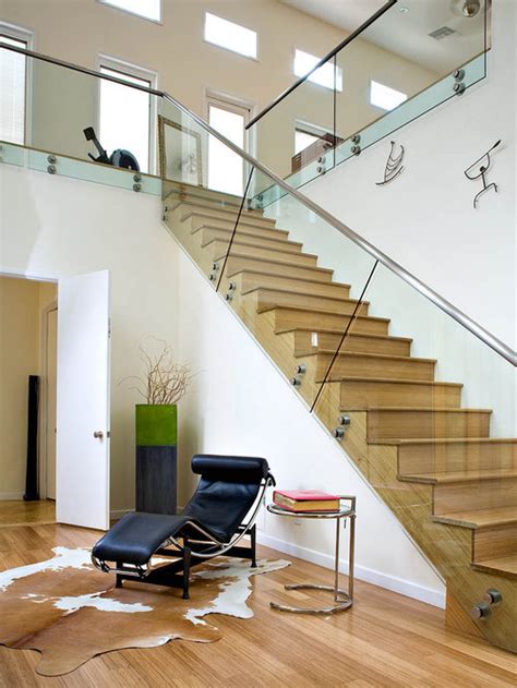 At the while, it still brings that understated natural tone. Interior Glass Stair Railing | Houzz