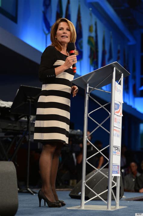 Michele Bachmann Looks Better Than Ever In Black And White Dress In Tampa