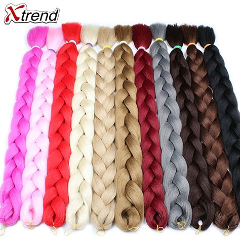 Xtrend 5pcs Synthetic Kanekalon Braiding Hair Extensions 82inch Long Jumbo Braids Crochet Hair