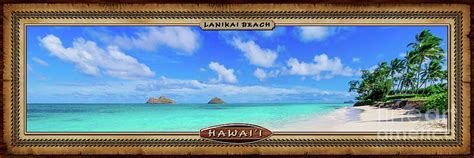 Lanikai Beach Tranquility Hawaiian Style Panoramic Photograph