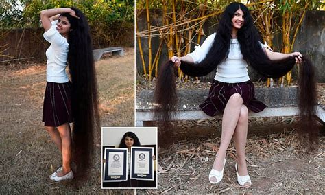 Indian Rapunzel Is The Teenager With The Worlds Longest Hair With 6ft 3in Locks