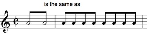 How Do You Play Two Half Notes Beamed Together