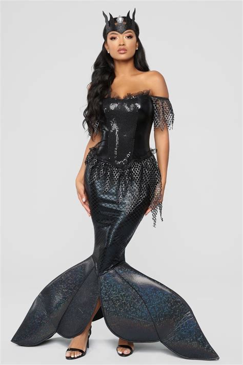 Dark Water Siren Costume Black Siren Costume Black Mermaid Dress