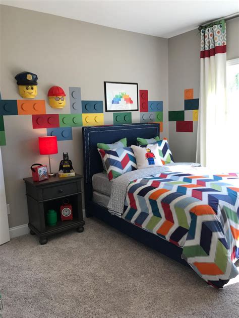 The bed in this room is flanked on either side with stacks of books on floating shelves. Anita Roll Murals - boys bedroom | Boys bedroom decor ...
