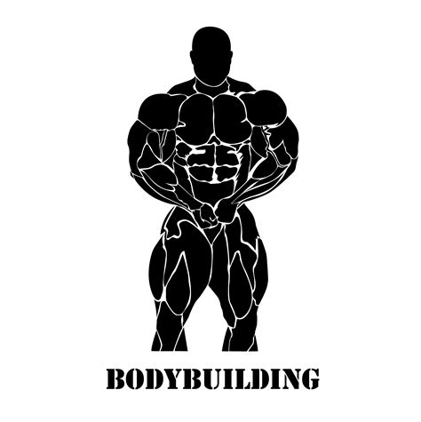 The Silhouette Of A Bodybuilding Man With His Hands On His Hips And