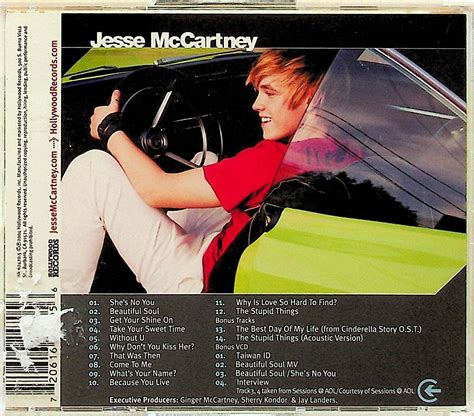 Jesse Mccartney Beautiful Soul Cdpromo Vcd Taiwan 2 Disc 2004 Oop