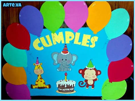 Cartel De Cumpleaños Cartel De Cumpleaños Niños En La Escuela
