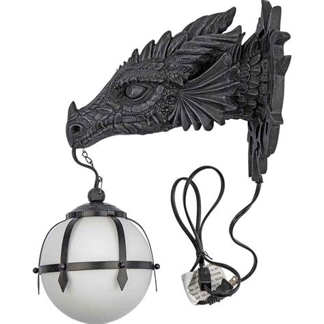 Dragon Wall Lamp Cc9939 Medieval Collectibles