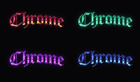 Free Gradient Style Chrome Text Effect Psd Psfiles