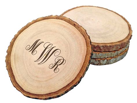 Cut Out For One Another Personalized Teak Wood Coaster