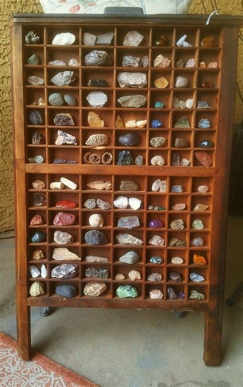 Printers Tray For Rock Collection Display Rock Collection Display