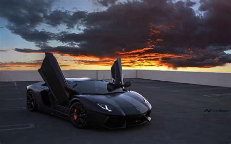 Hd Wallpaper Black Lambhorgini Gallardo Car Lamborghini Lamborghini