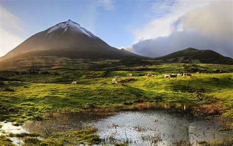 Pico Mountain Açores The Highest Mountain Of Portugal 1920x1200