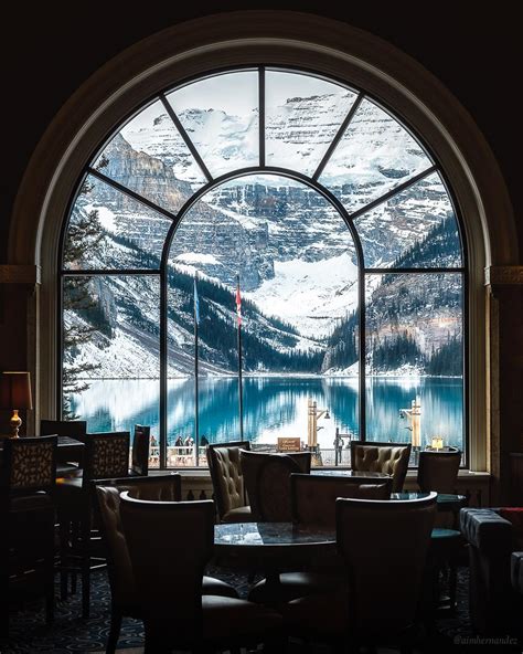 View Of Lake Louise From Fairmont Chateau Restaurant Alberta R