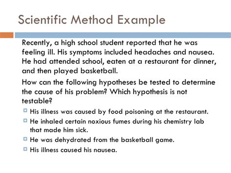 The example dissertation methodologies below were written by students to help you with your own studies. Lecture 1 What Is Chemistry; Scientific Method Review