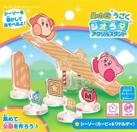 Bandai Ensky Kirby See Saw Kirby And Waddle Dee Moving Acrylic Diorama Stand 375 In