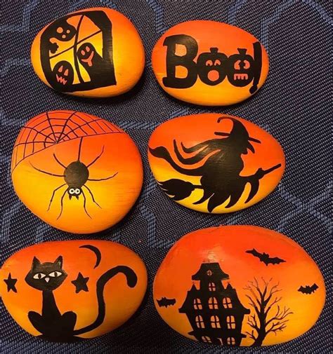 Halloween Crafts For Kids To Make Halloween Rocks Halloween Tags
