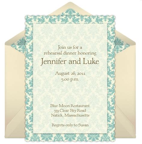 Below are some suggestions for your retirement party invitation wording. Rehearsal Dinner Invitation Wording