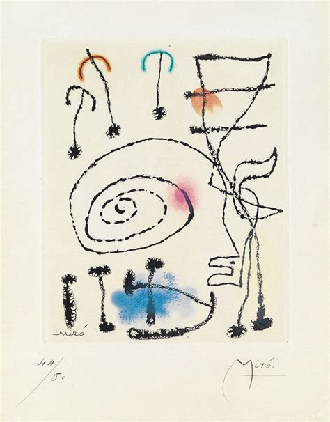 Joan Miró La Mesure Du Temps The Measure Of Time 1960 Aquatint S
