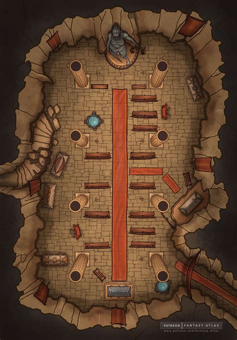 Drawing And Illustration Digital Dndrpg Encounter Map The Cavern Temple