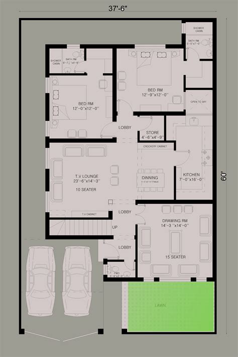 10 Marla House Plan House Plans One Story Home Map