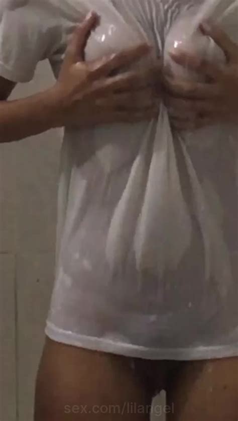 Lilangel Oops My Top Has Gone See Through😍 Tits Shower