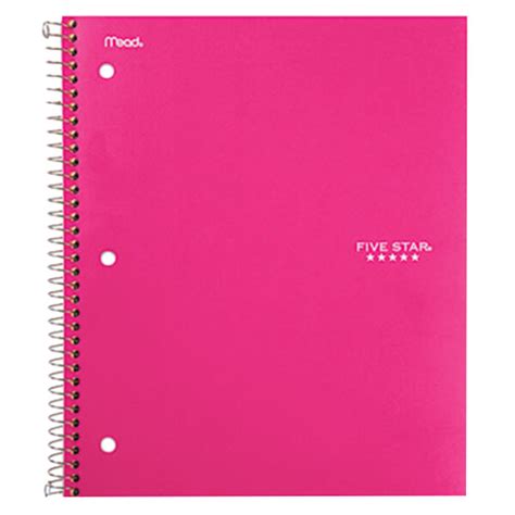 Five Star 73477 Pink Legal Rule 1 Subject Trend Wirebound Notebook