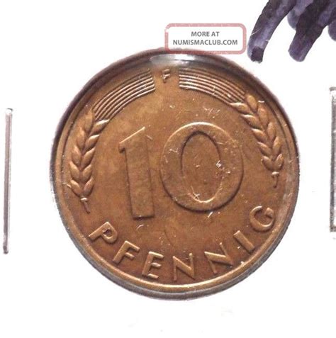Circulated 1949 10 Pfennig West German Coin