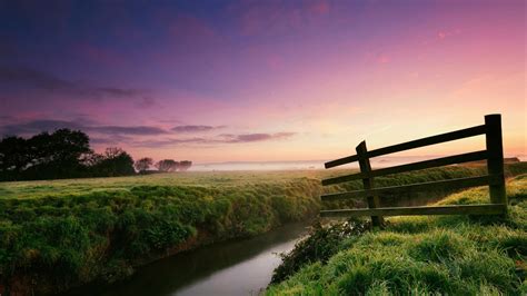 Wallpaper Sunlight Landscape Sunset Hill Water Nature