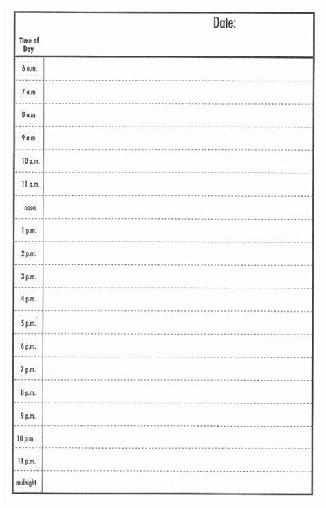 day schedule template inspirational daily hourly planner template