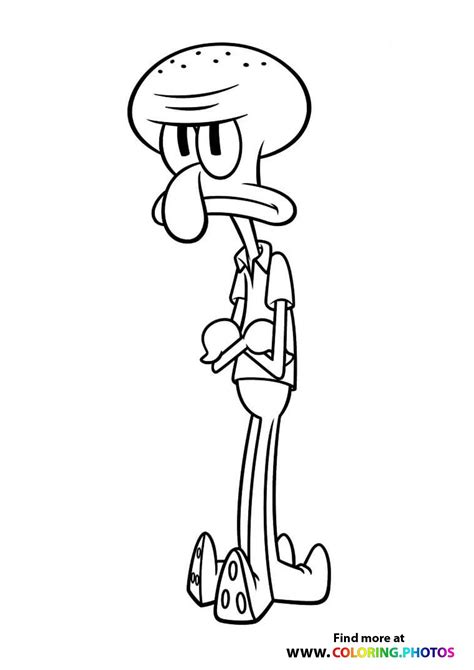 Spongebob Squidward Coloring Pages For Kids