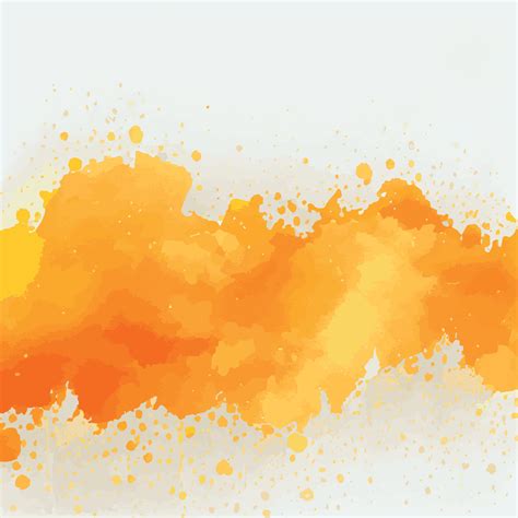 Realistic Yellow Orange Watercolor Texture On A White Background