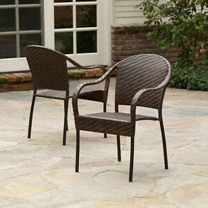 Wicker introduces a lot of homey rustic feel. Set of 2 Outdoor Patio Furniture All-weather PE Wicker ...