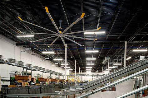 Warehouse operations depend on each team member's speed and accuracy to get the job done, but workplace discomfort stemming from extreme temperatures and. Industrial Fans Circulate Air in Multi-Level Warehouse ...