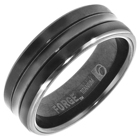 Maybe you would like to learn more about one of these? Benchmark Mens Wedding Band in Black Titanium (7mm) (With ...
