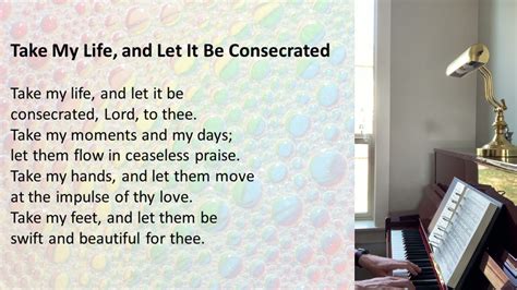 Take My Life And Let It Be Consecrated By Brace Langenwalter Youtube